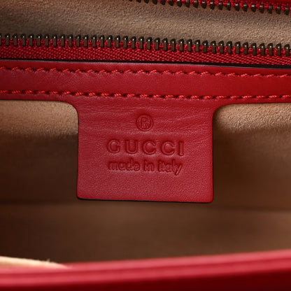 Gucci Calfskin Sylvie Web Small Queen Margaret Top Handle Bag Blue Agata Hibiscus Red Mystic White Sugar Pink 6 of 13