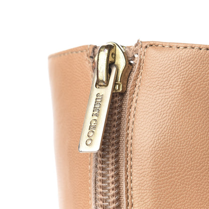 Jimmy Choo Kid Peony Knee Hight Boots 38 Camel 6 of 10