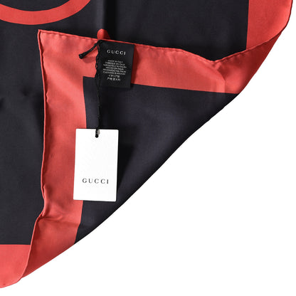 Gucci Silk GG Diamond Square Scarf Black 3 of 3