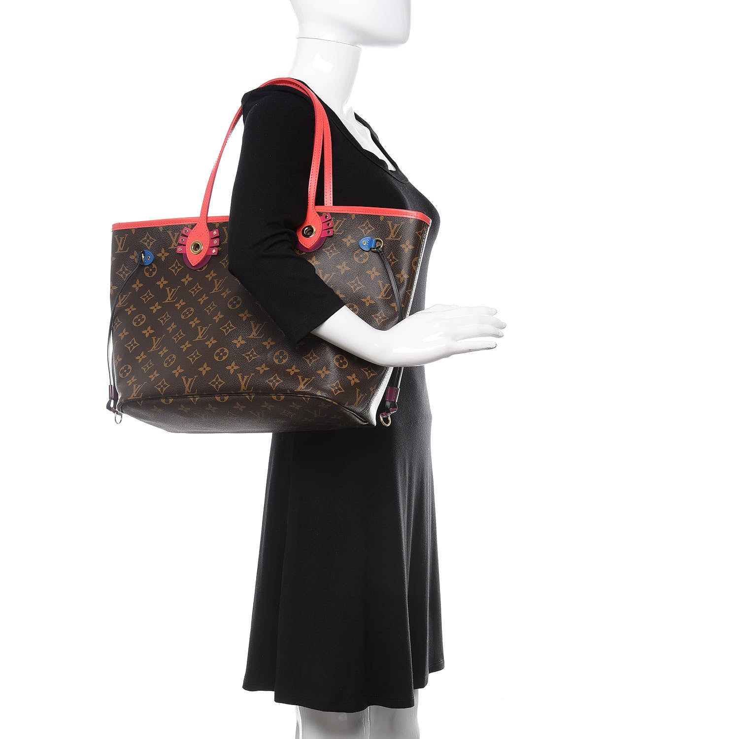 Louis Vuitton Monogram Totem Neo Neverfull MM Flamingo 2 of 12