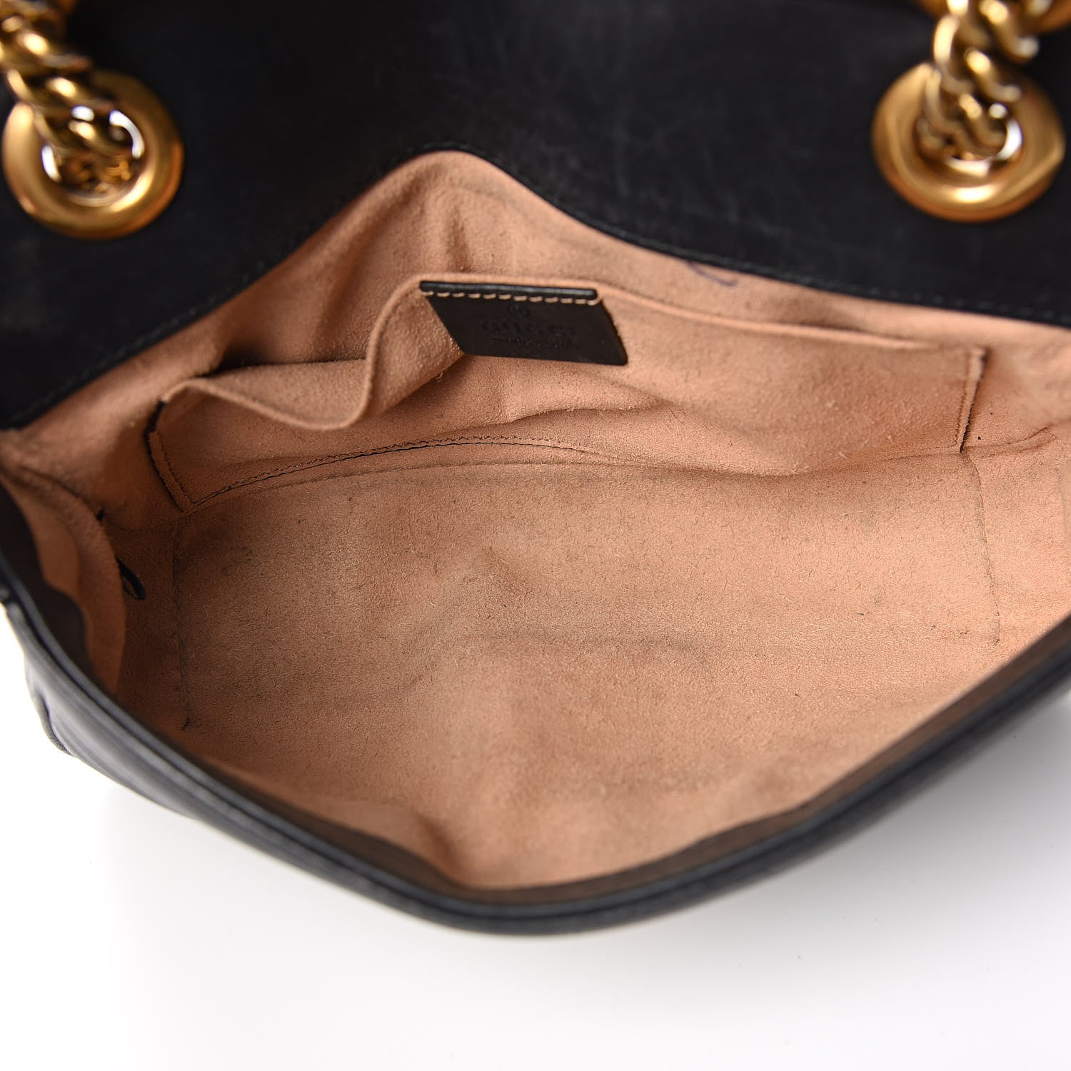 Gucci Calfskin Matelasse Mini GG Marmont Shoulder Bag Black 5 of 11