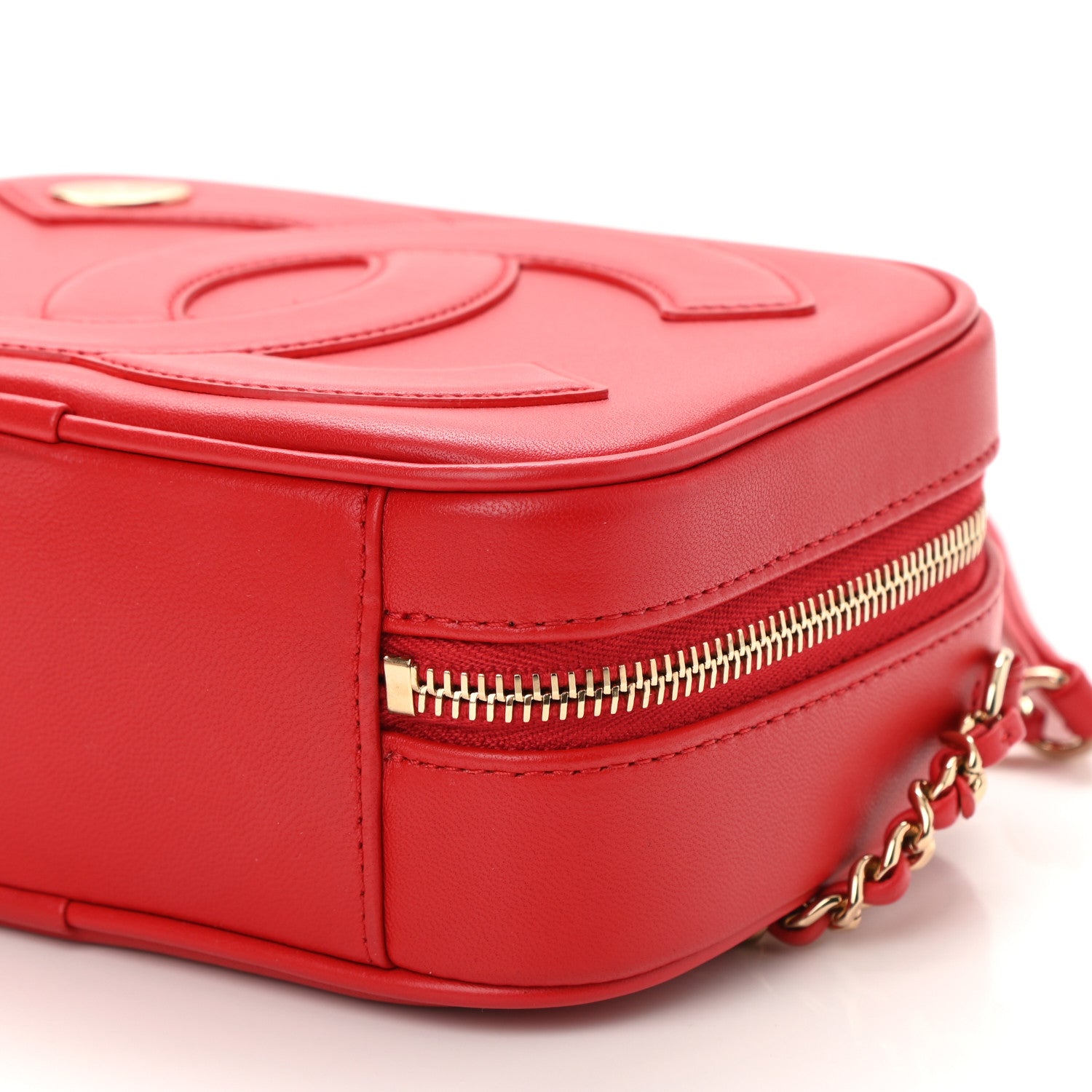 Chanel Lambskin CC Mania Camera Case Red 10 of 10