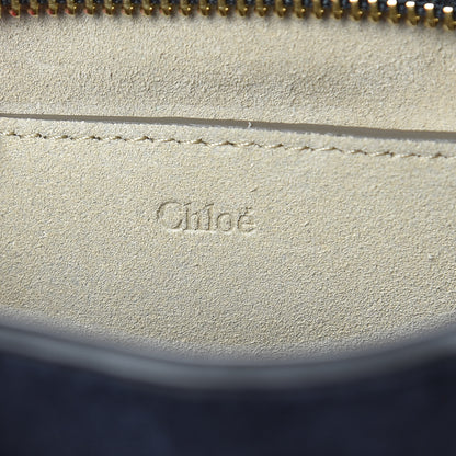 Chloe Calfskin Suede Mini Pixie Signature Belt Bag Full Blue 6 of 10