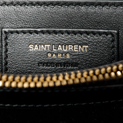 Saint Laurent Calfskin Y Quilted Monogram Small Loulou Chain Satchel Black 7 of 11