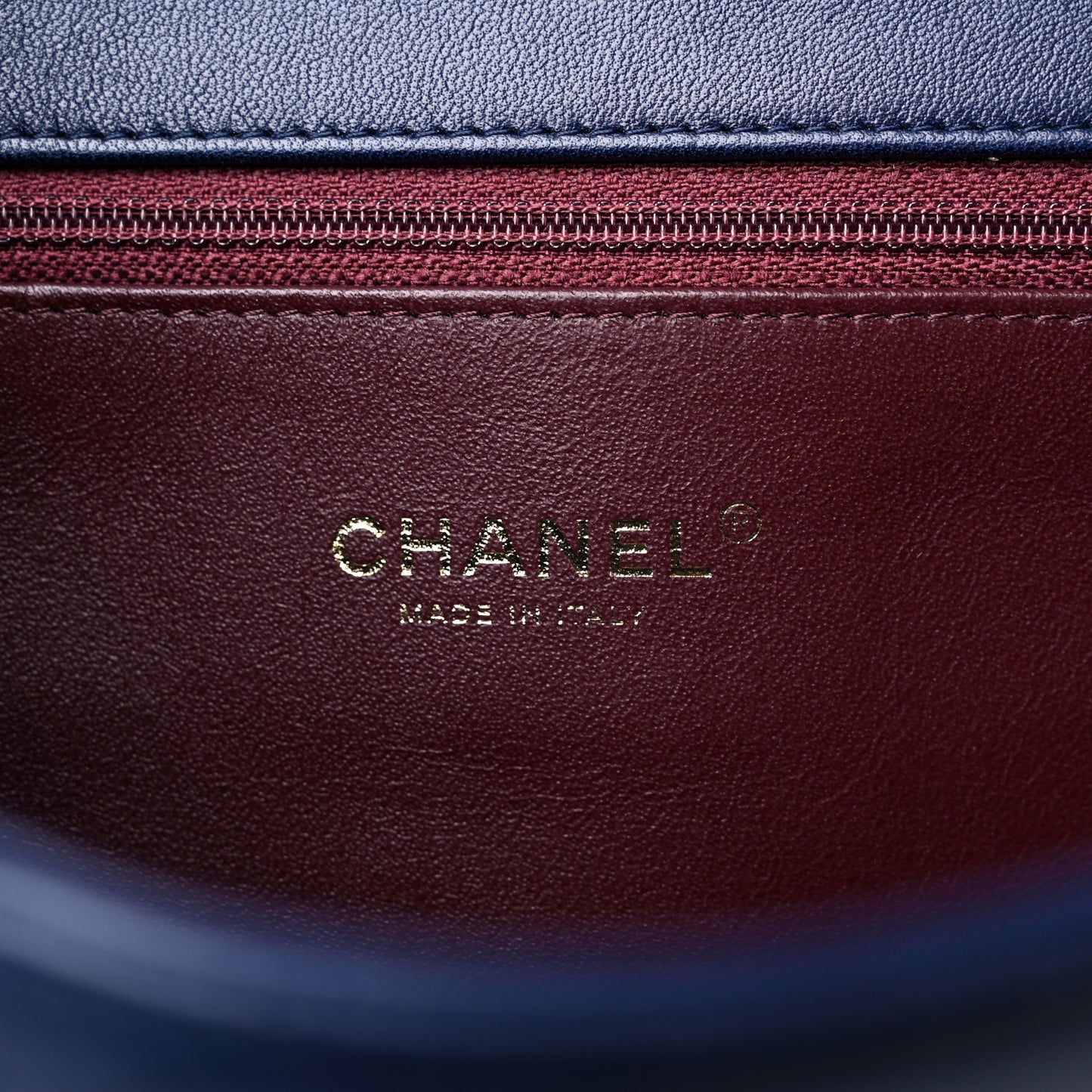 Lambskin Chevron Medium Coco Envelope Flap Navy
