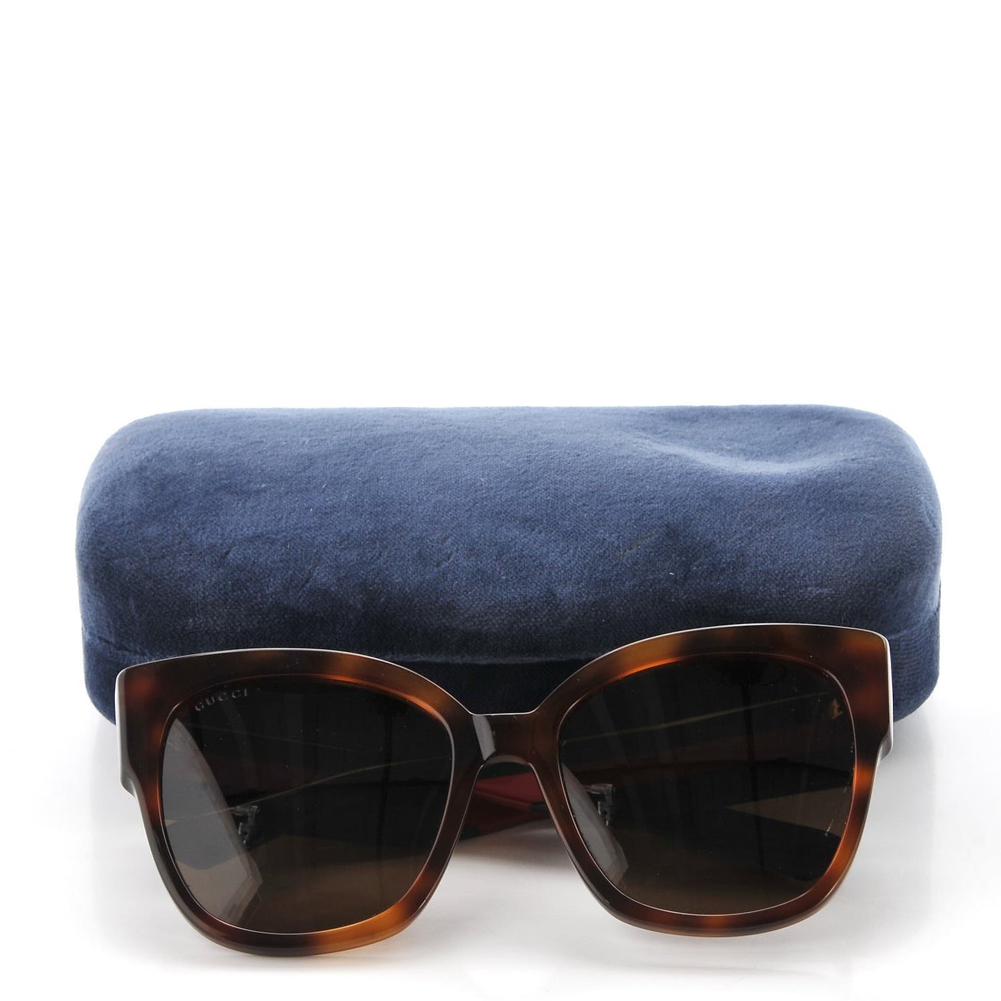 Acetate Square Frame Web Sunglasses GG0059S Tortoise