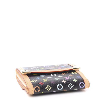 Louis Vuitton Monogram Multicolor Porte-Monnaie Billets Wallet Black 3 of 5