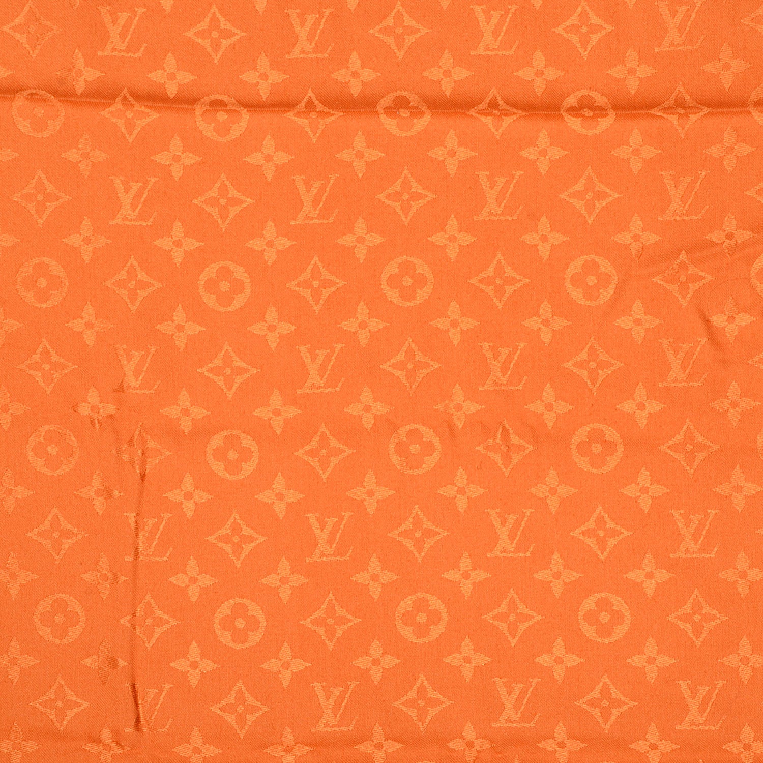 Louis Vuitton Wool Silk Monogram Shawl Orange 1 of 5