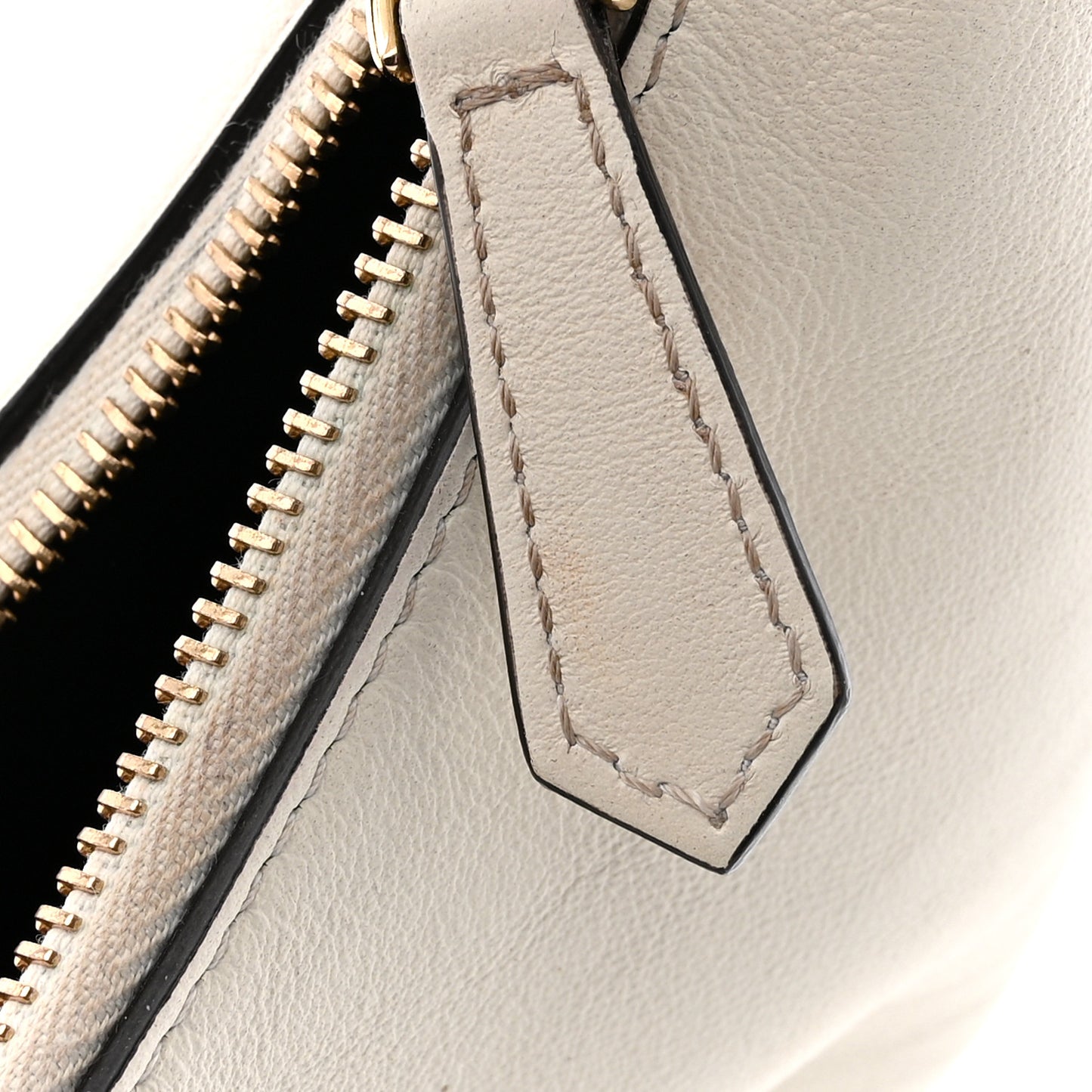Vitello Grace Matte Small Fendigraphy Hobo Bag White Ice