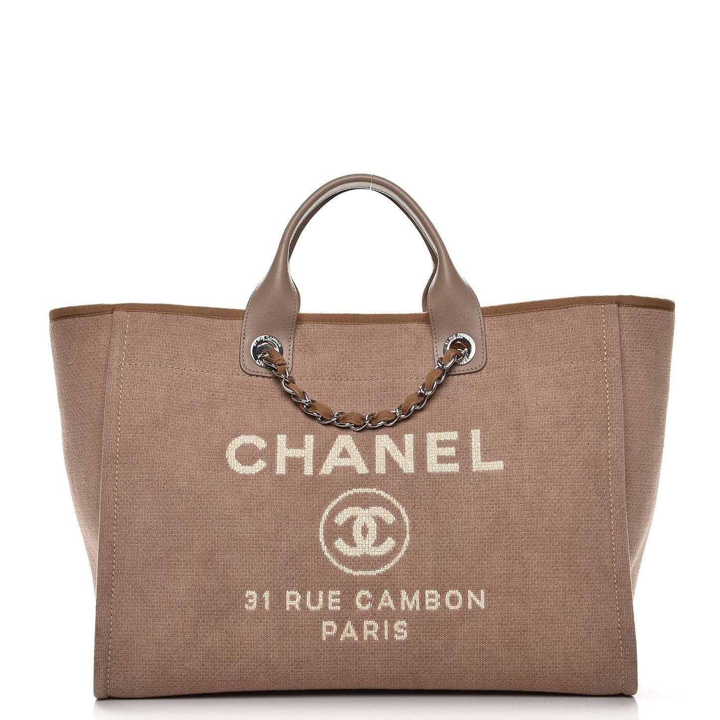 Canvas Large Deauville Tote Ecru
