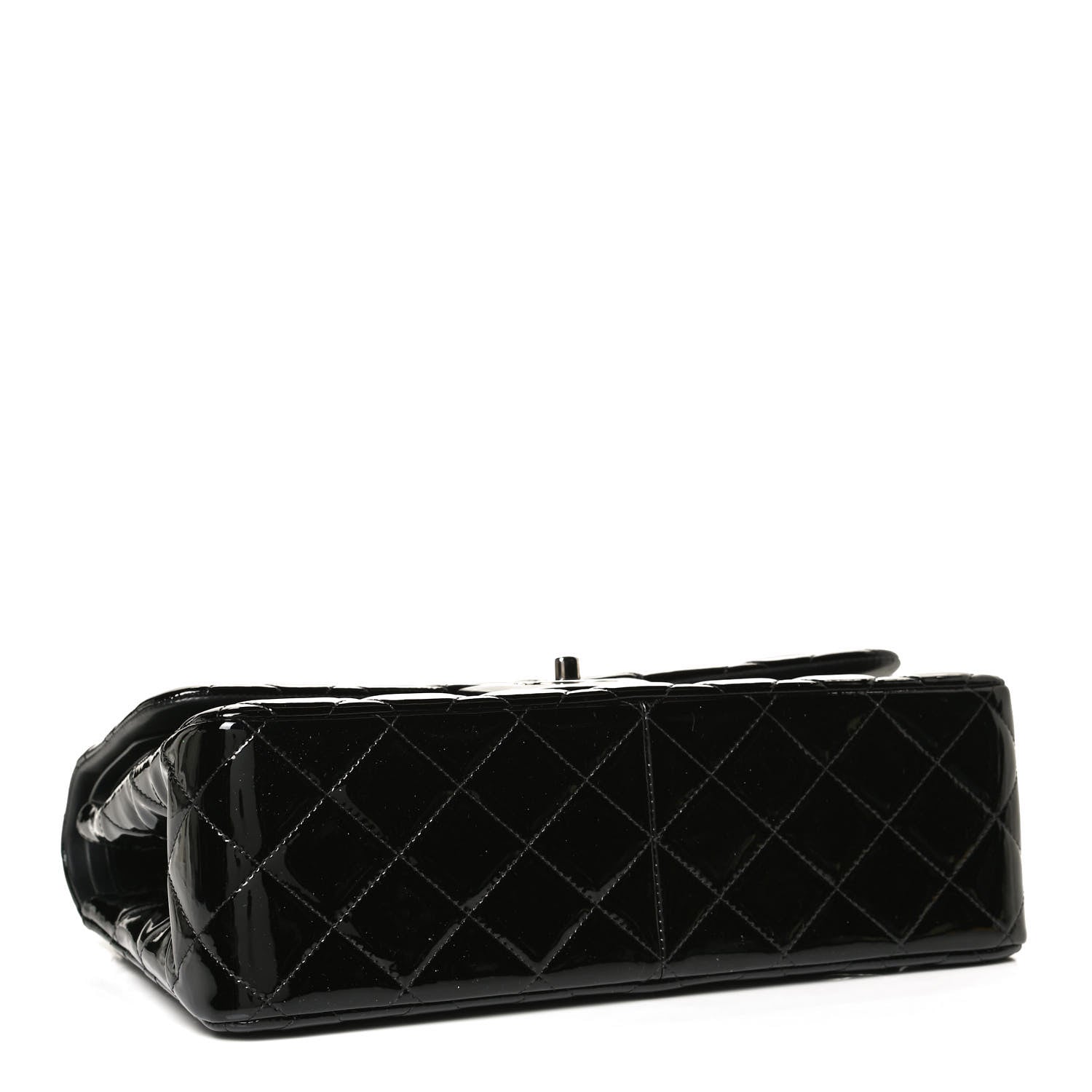 Chanel Patent Quilted Jumbo Double Flap Black 4 of 10