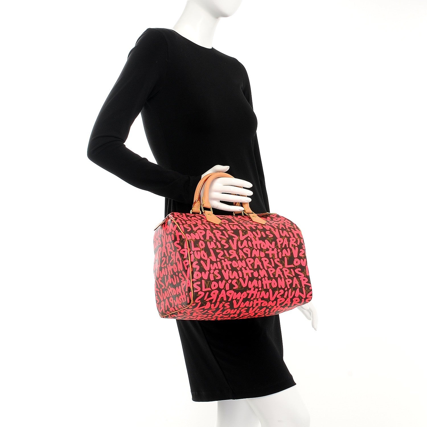 Louis Vuitton Monogram Graffiti Speedy 30 Fuchsia 2 of 7