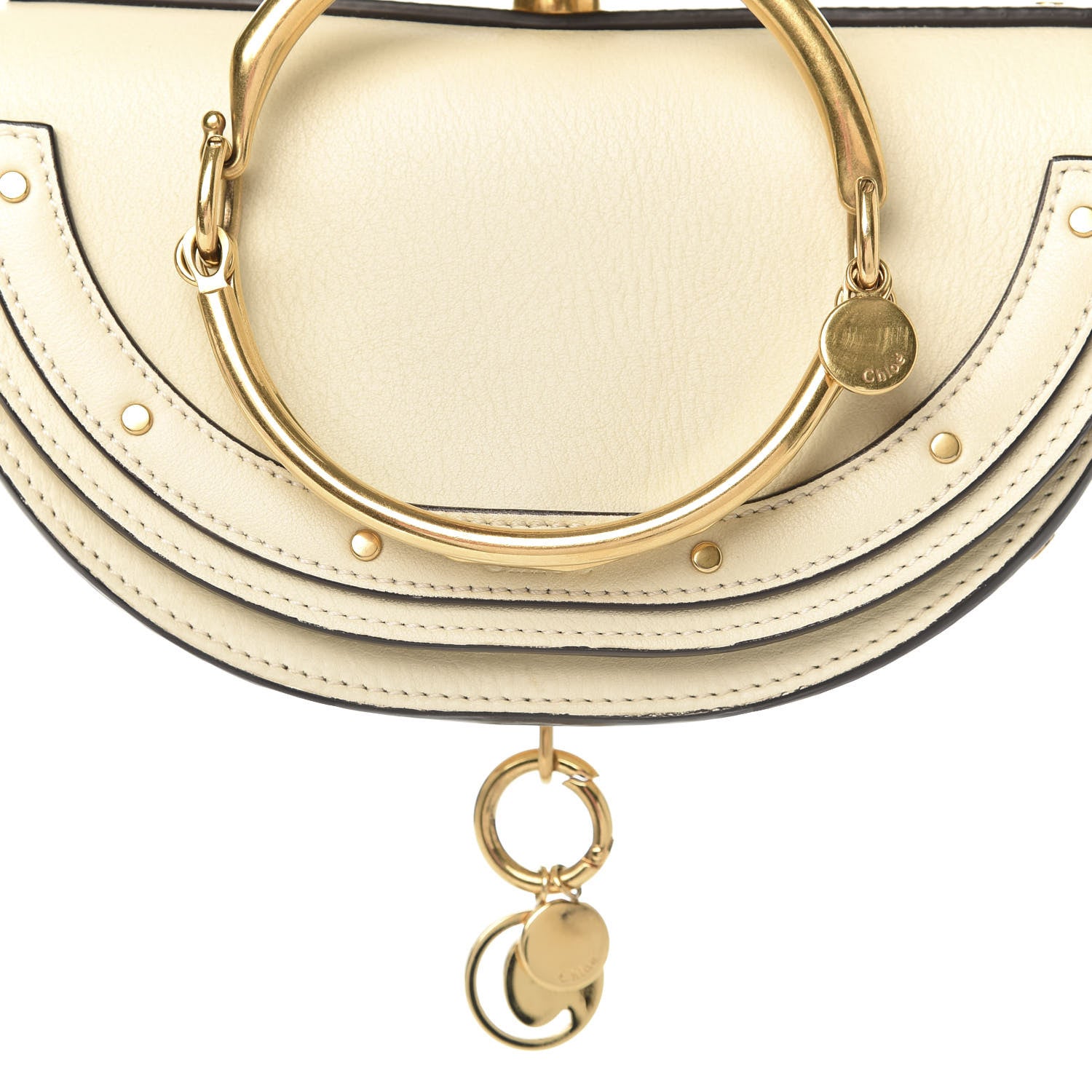Chloe Calfskin Small Nile Bracelet Minaudiere Bag Off White 14 of 14