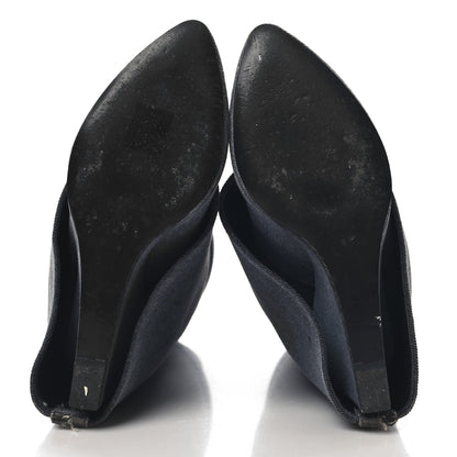 Givenchy Washed Denim Shark Lock Pant Boots 38 Black 5 of 9