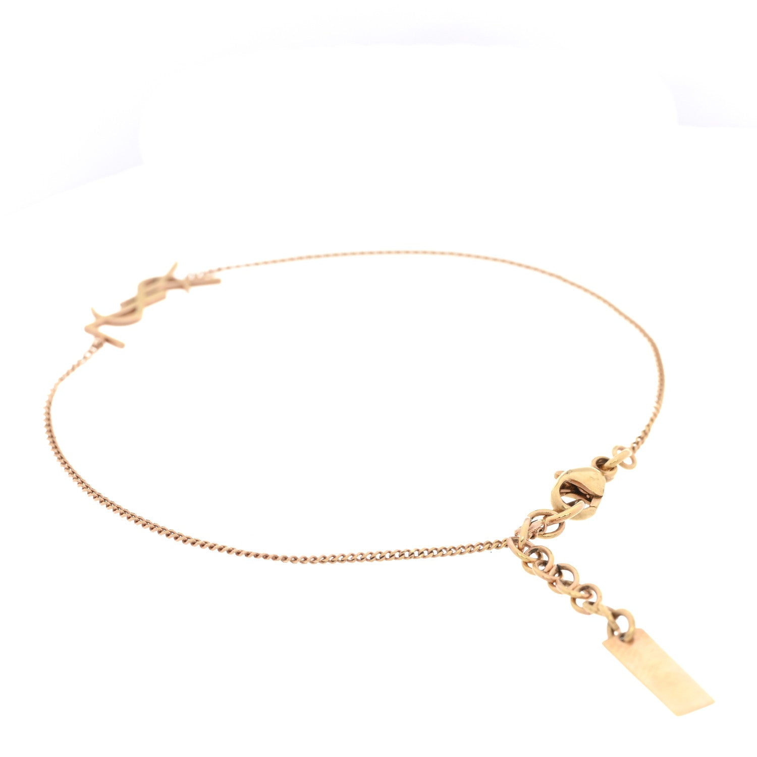Saint Laurent Metal Monogram Cassandre Charm Bracelet Gold 1796341