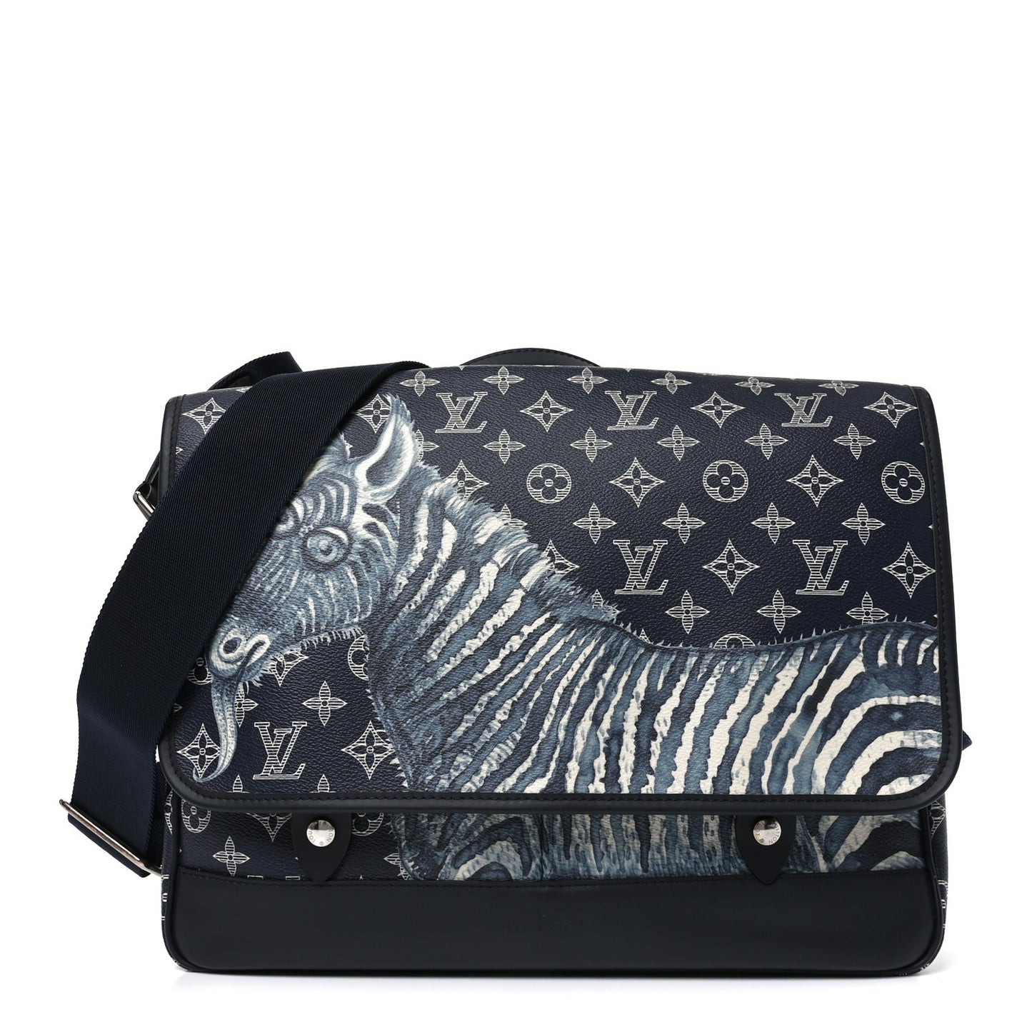 Savane Monogram Zebra Chapman Messenger GM Encre