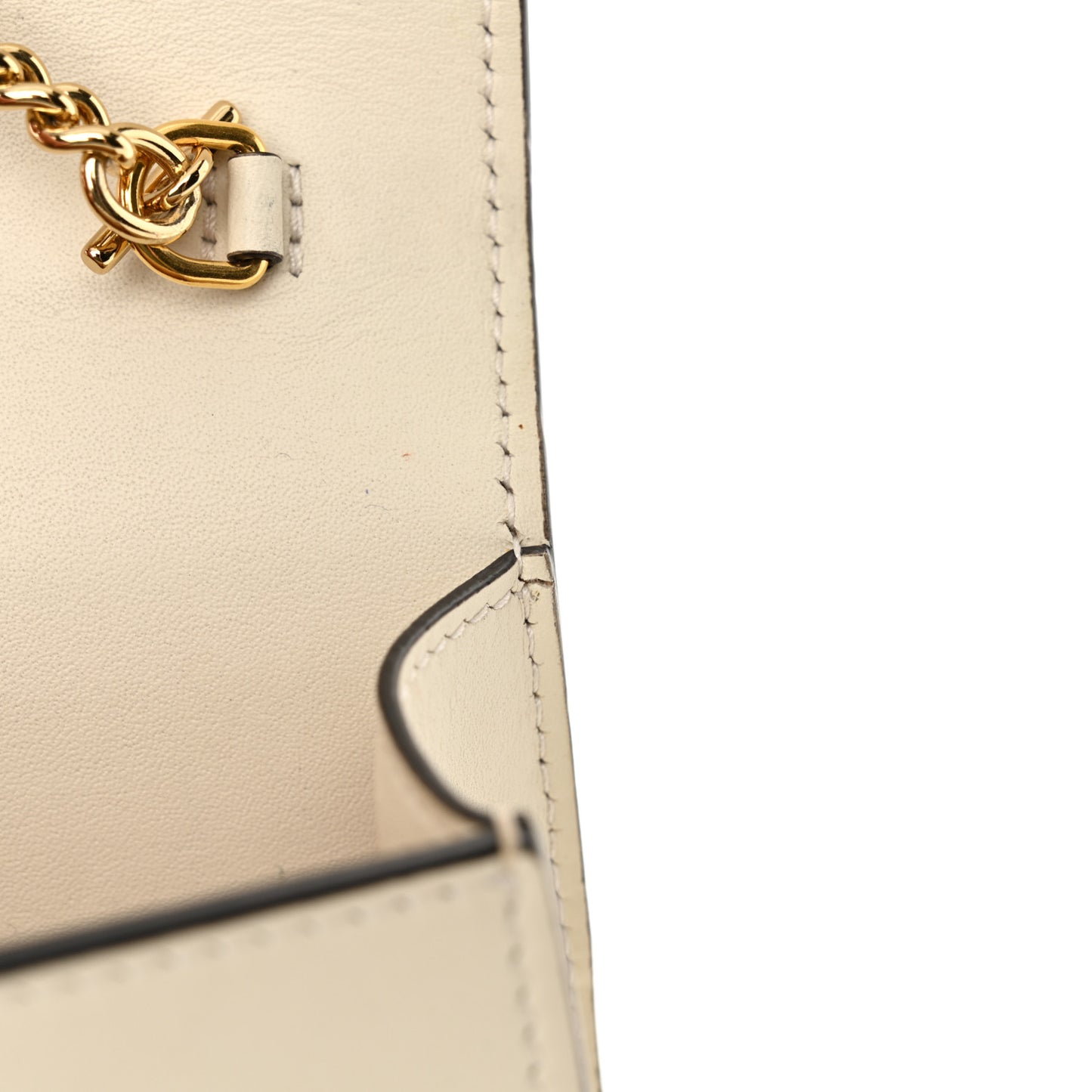 Calfskin Super Mini Sylvie Chain Shoulder Bag White