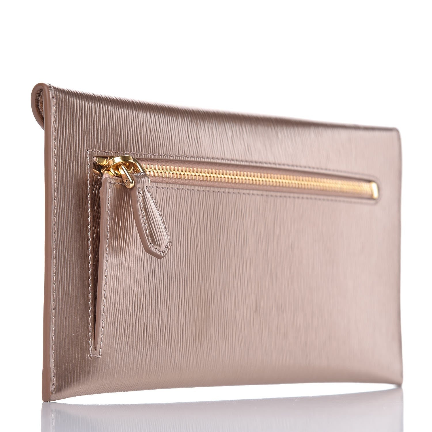 Prada Vitello Move Envelope Wallet Cipria Mordore 3 of 9