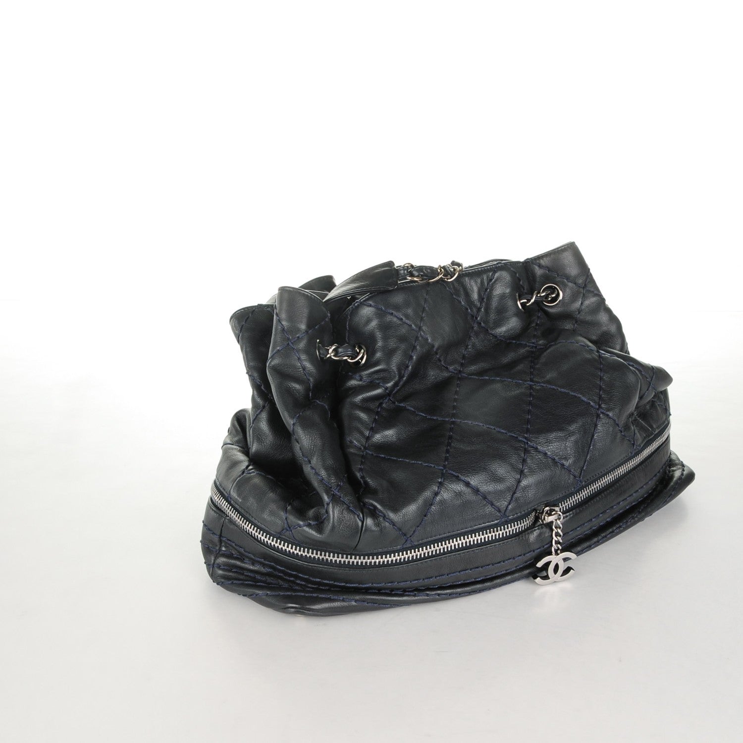 Chanel Lambskin Expandable Tote Dark Navy 9 of 9