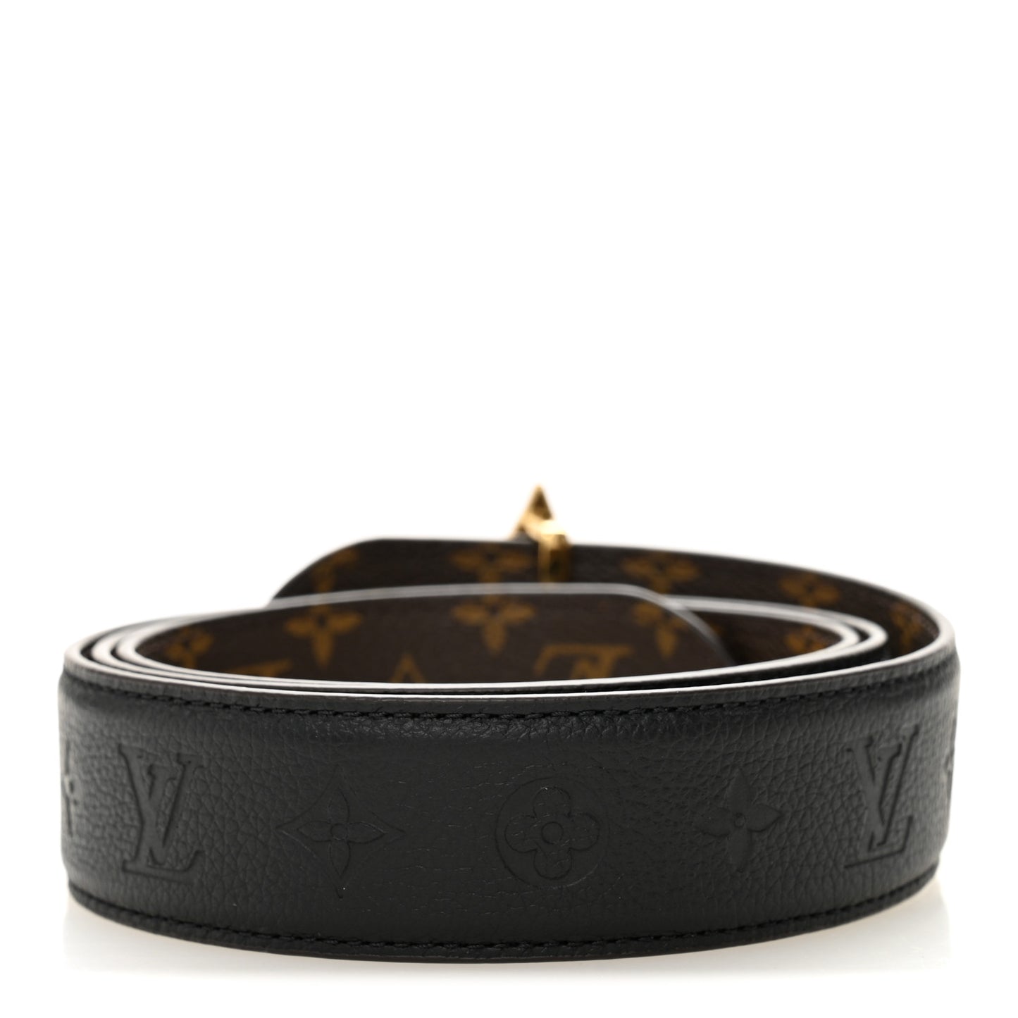 Calfskin Monogram 30mm Flowergram Reversible Belt 85 34 Black