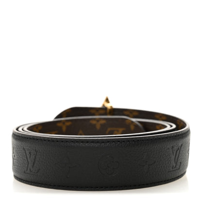 Louis Vuitton Calfskin Monogram 30mm Flowergram Reversible Belt 85 34 Black 2 of 4