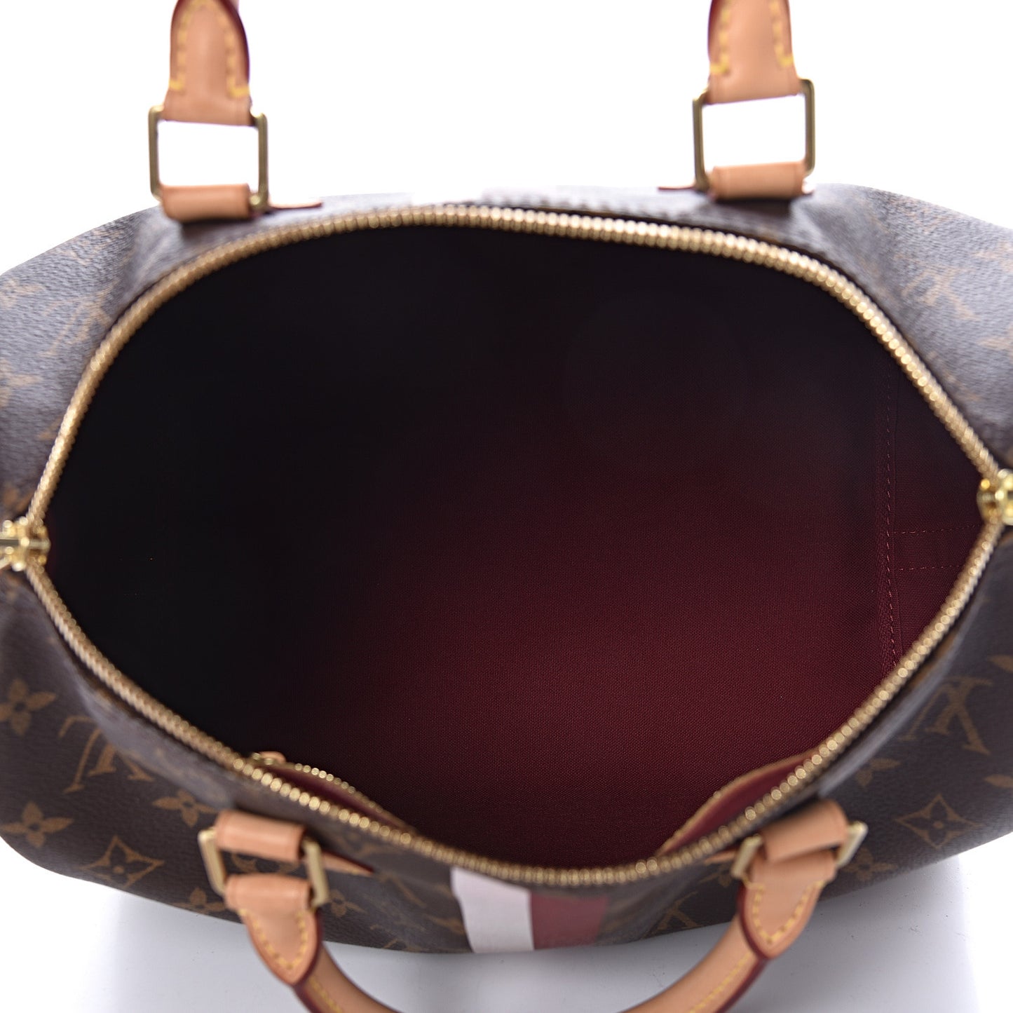 Monogram My LV Heritage Speedy Bandouliere 30 Bordeaux White