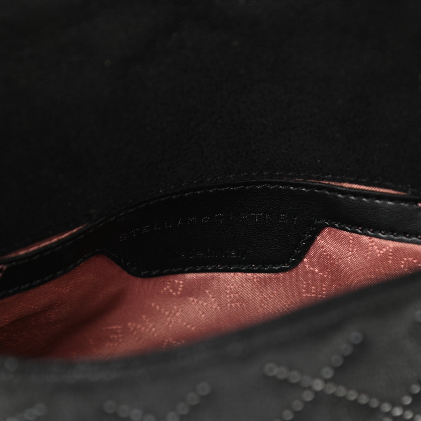 Shaggy Deer Quilted Studded Falabella Crossbody Black
