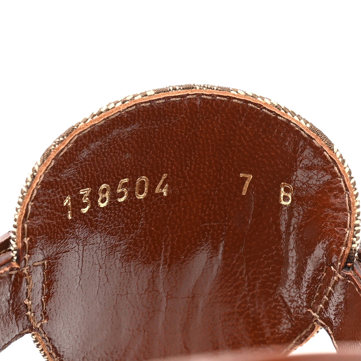 Monogram Womens Thong Heel Sandals 7 Brown