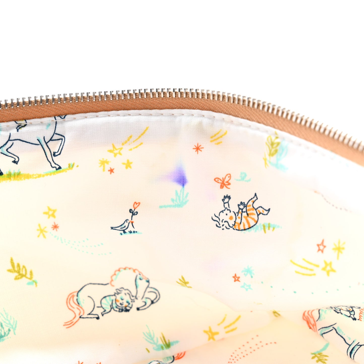 Printed Cotton Embroidered Medium Toogo Cabriole Case Biscuit