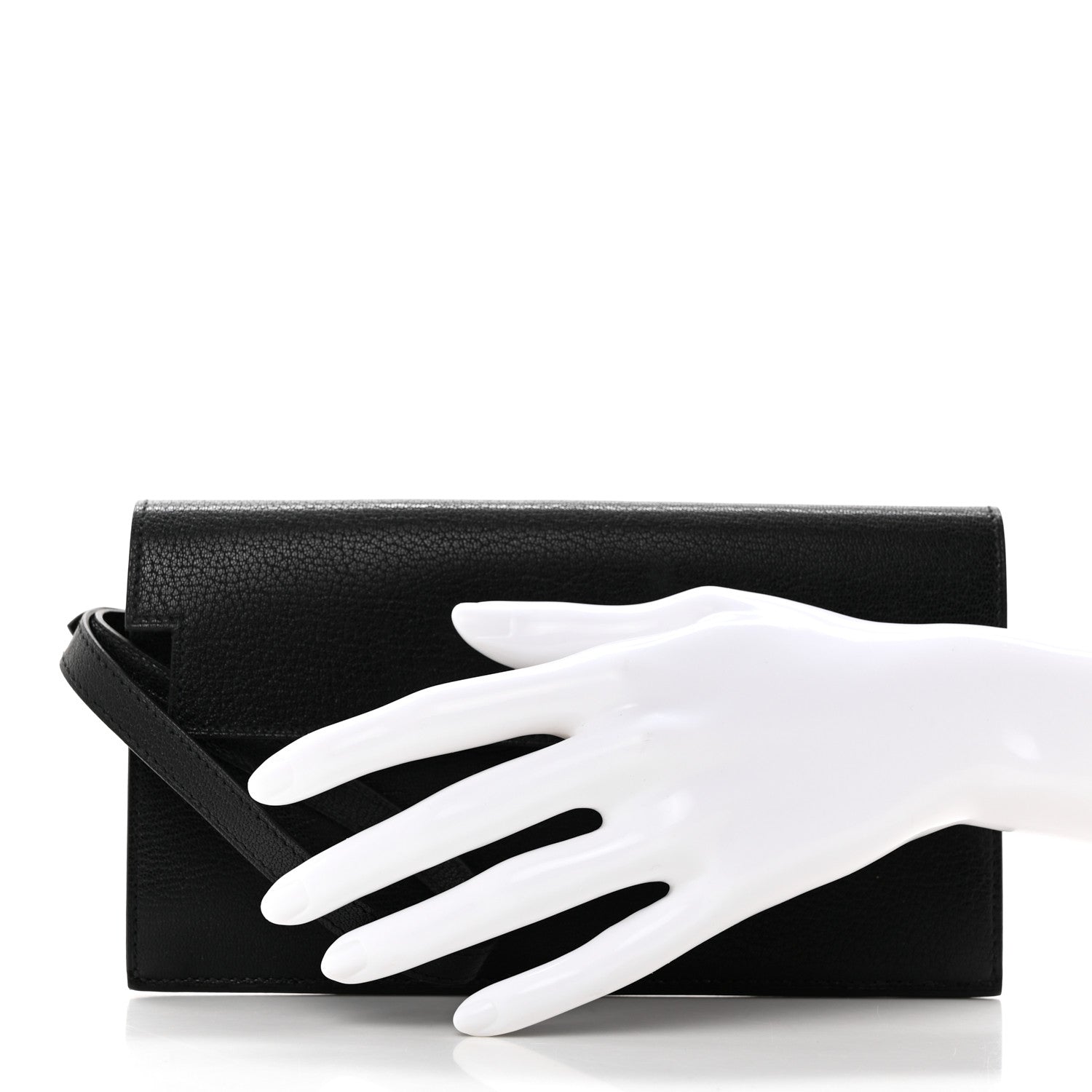 Hermes Chevre Chamkila Kelly Pocket Long Wallet Black 2 of 8