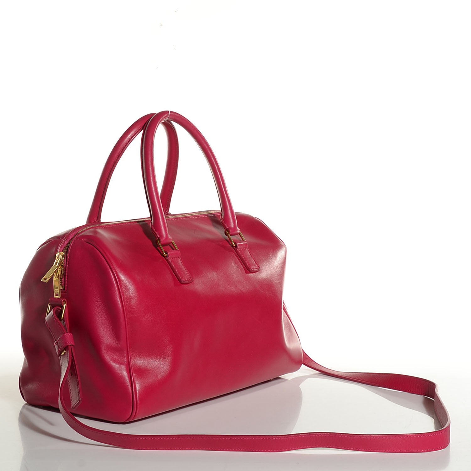 Saint Laurent Calfskin Classic Duffle 6 Fuchsia 3 of 9