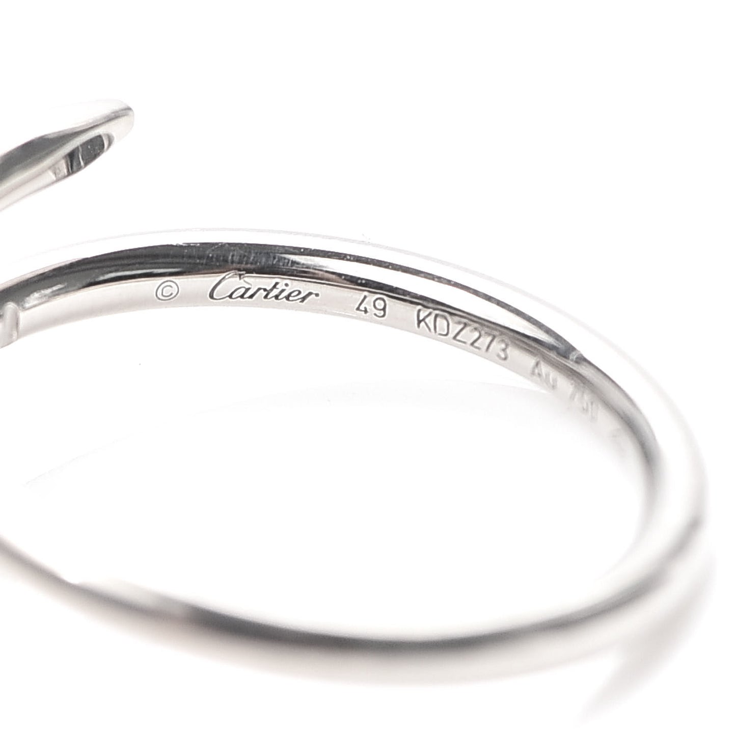 18K White Gold Small Juste Un Clou Ring 49 4.75
