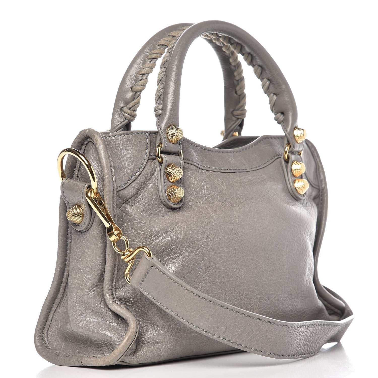 Balenciaga Agneau Giant 12 Gold Hardware Mini City Gris Pyrite 4 of 10
