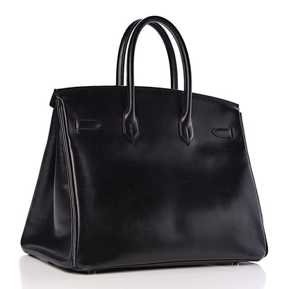 Hermes Box Birkin 35 Black Bleu Marine 3 of 42