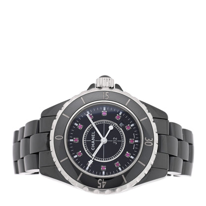 Chanel Stainless Steel Ceramic Ruby 33mm J12 Quartz Watch Black 2 of 4