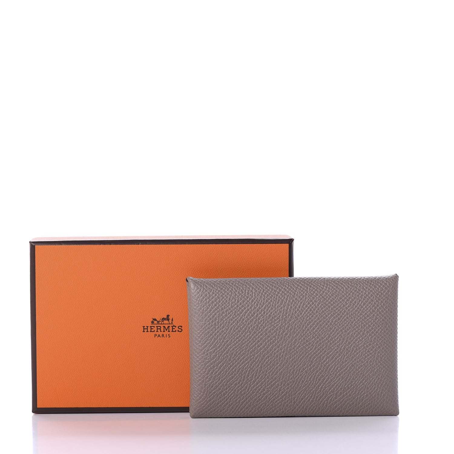 Hermes Epsom Calvi Card Case Gris Asphalt 5 of 5