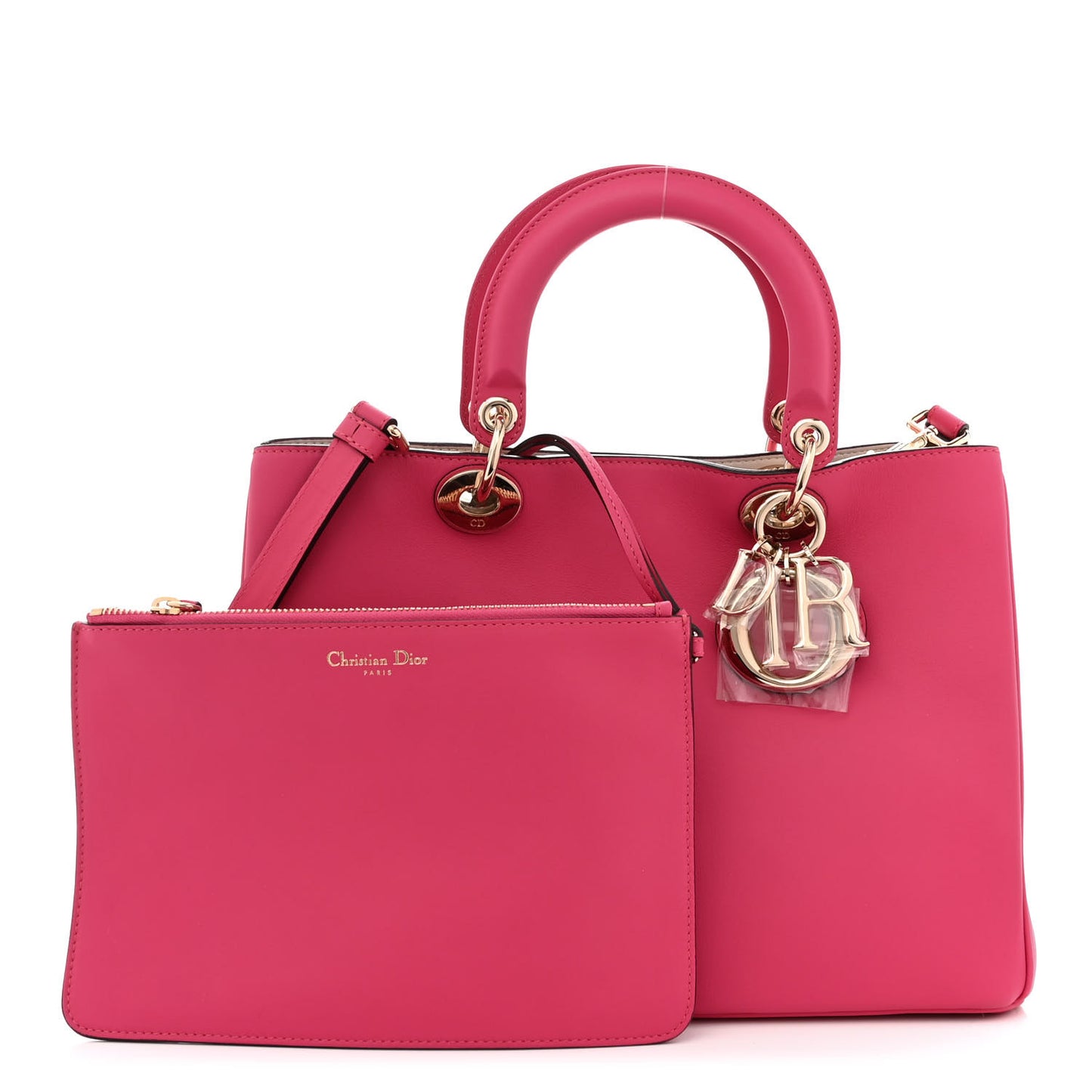 Smooth Calfskin Medium Diorissimo Tote Fuchsia