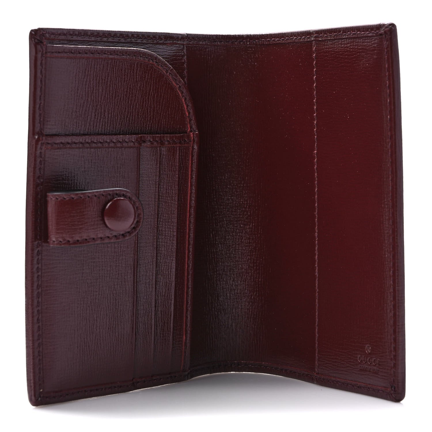 Gucci GG Supreme Monogram Azalea Calfskin Retro Interlocking G Passport Case Beige Red 5 of 7