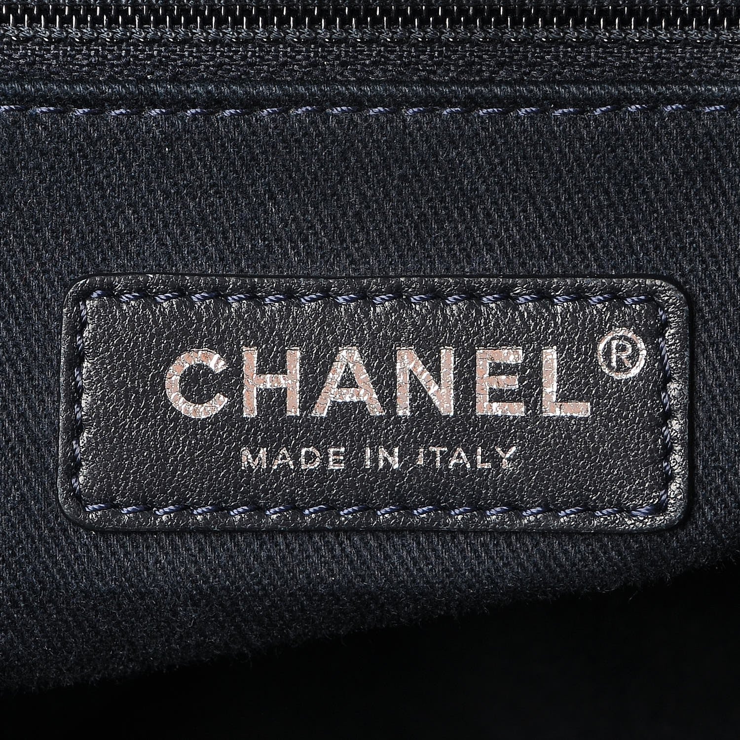 Chanel Denim Large Deauville Tote Dark Blue 7 of 10
