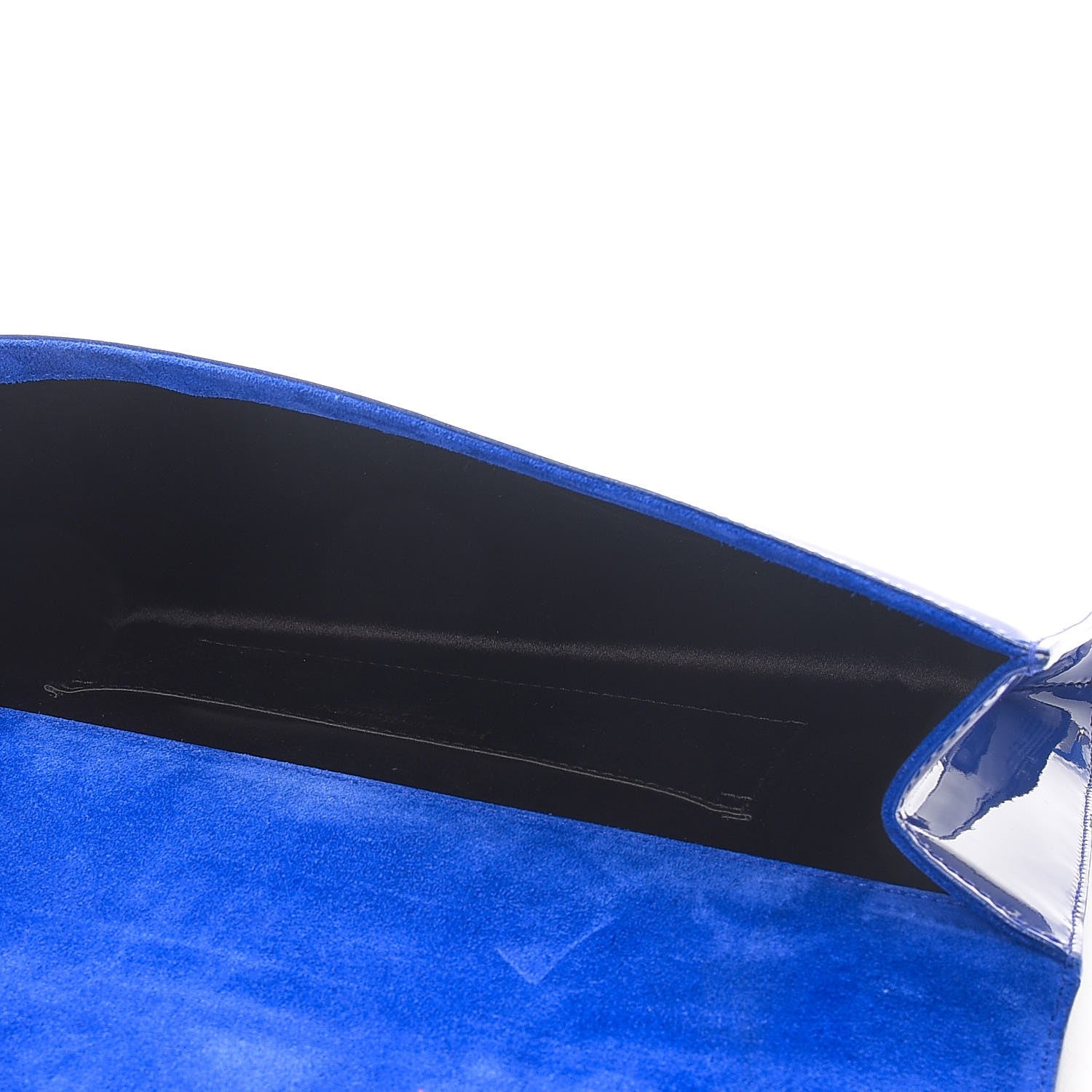 Saint Laurent Patent Calfskin Monogram Large Belle De Jour Clutch Royal Blue 5 of 7
