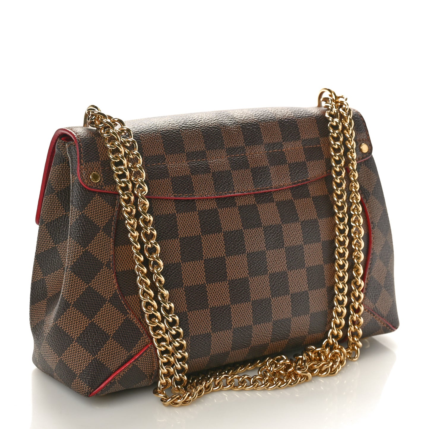 Damier Ebene Caissa Clutch Cherry