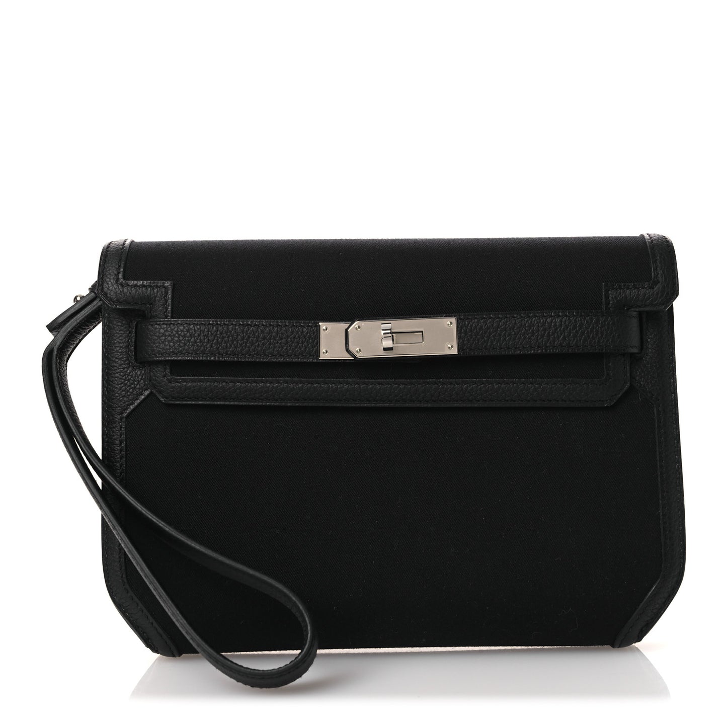 Woolycot Togo Kelly Depeches 25 Pouch Black
