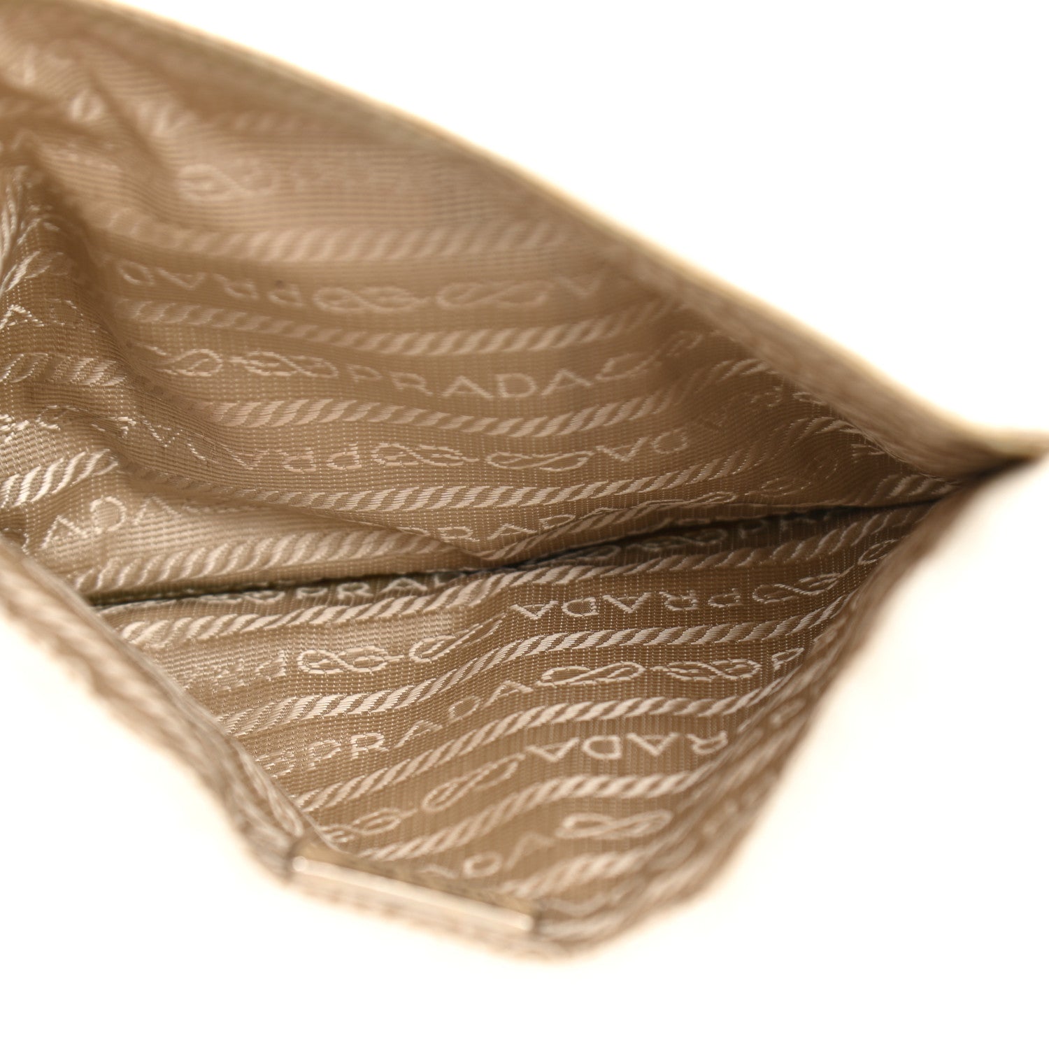 Prada Buffalo Metal Foldover Pushlock Chain Shoulder Bag White 5 of 11