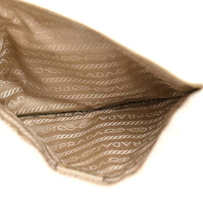 Prada Buffalo Metal Foldover Pushlock Chain Shoulder Bag White 5 of 11