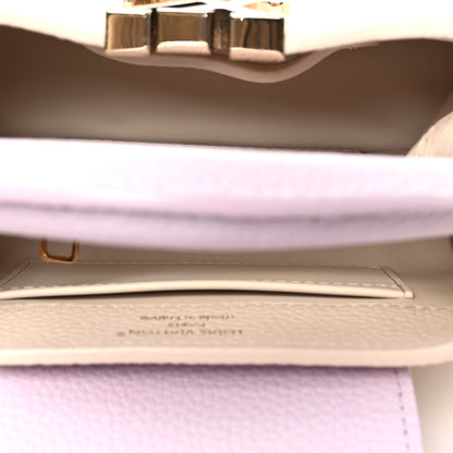 Louis Vuitton Taurillon Mother of Pearl Flower Chain Capucines Mini Quartz Misty 5 of 11