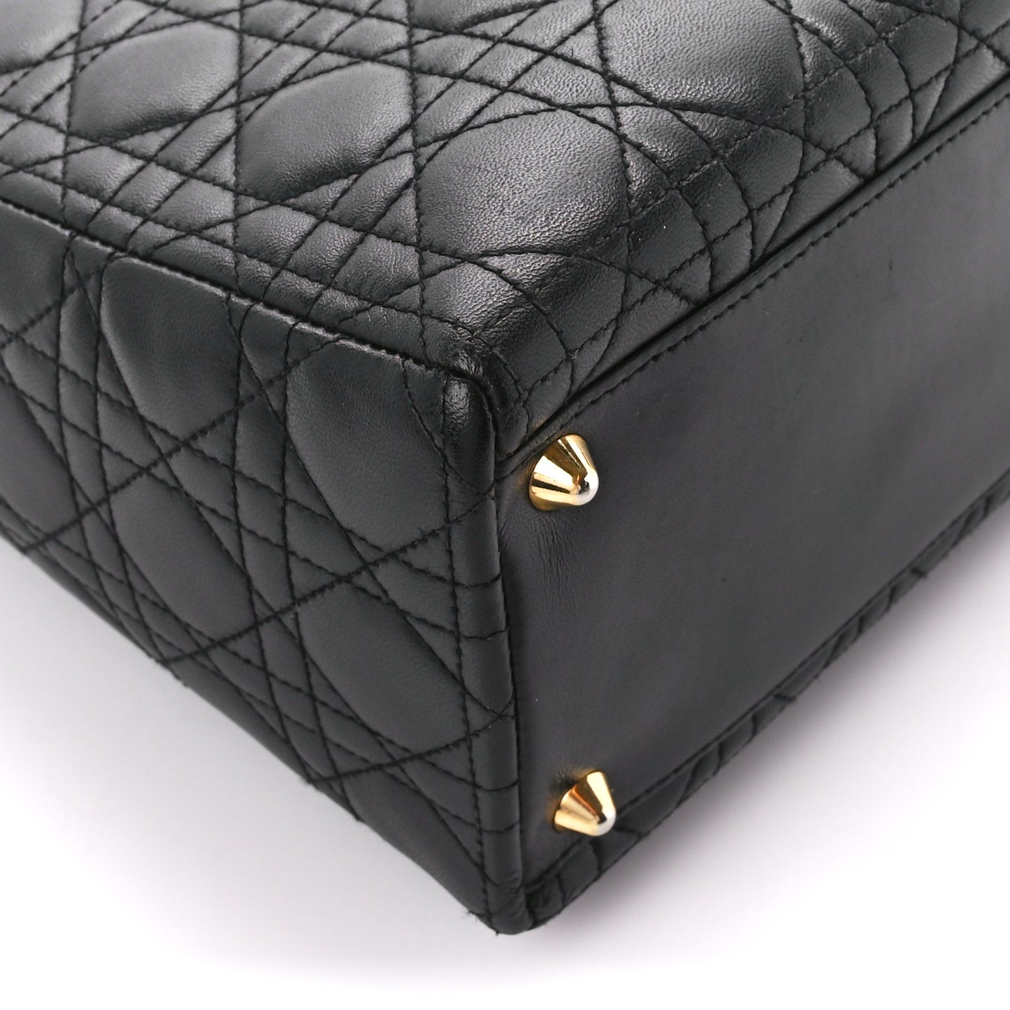 Lambskin Cannage Large Lady Dior Black
