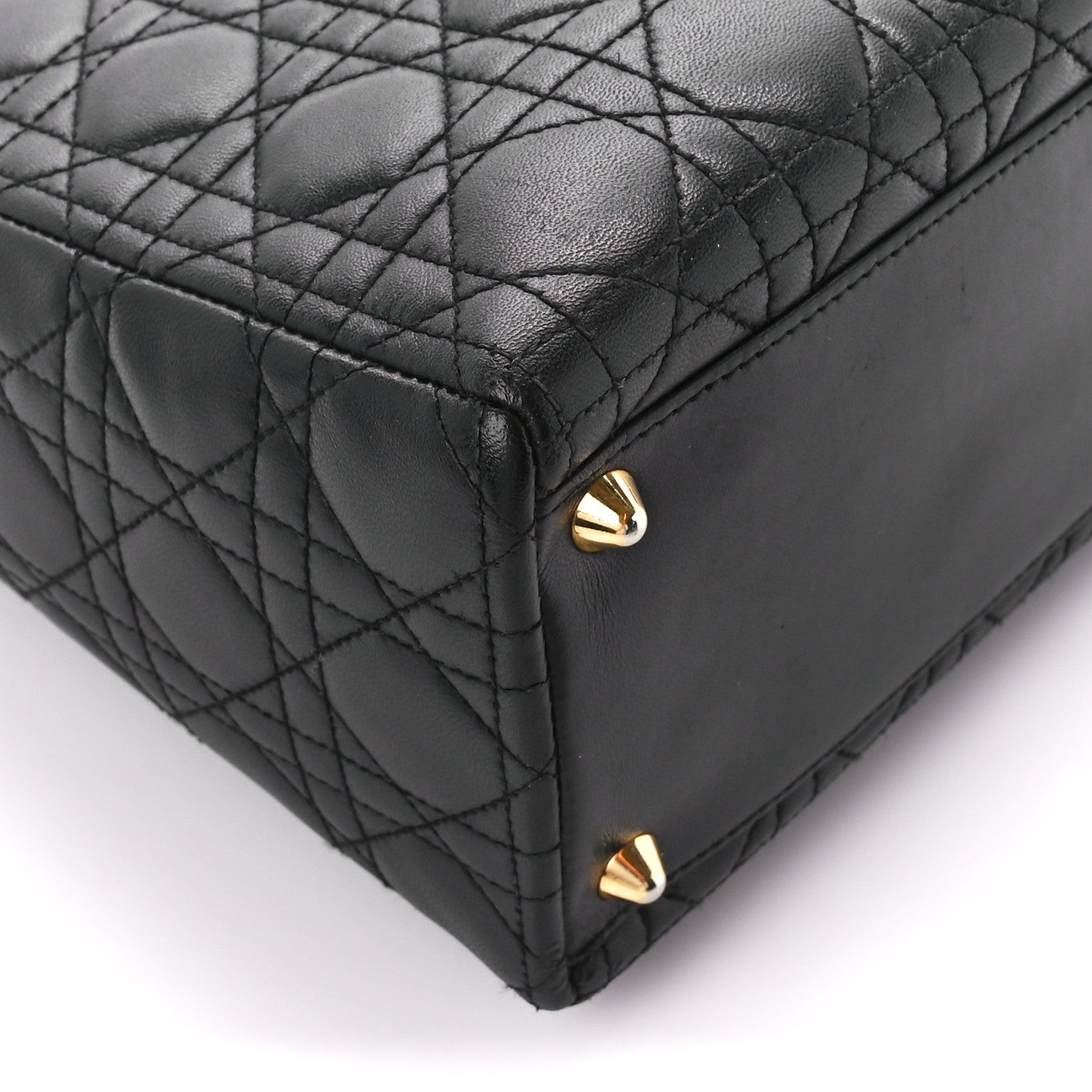 Christian Dior Lambskin Cannage Large Lady Dior Black 10 of 13
