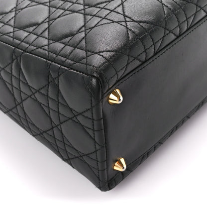 Christian Dior Lambskin Cannage Large Lady Dior Black 10 of 13