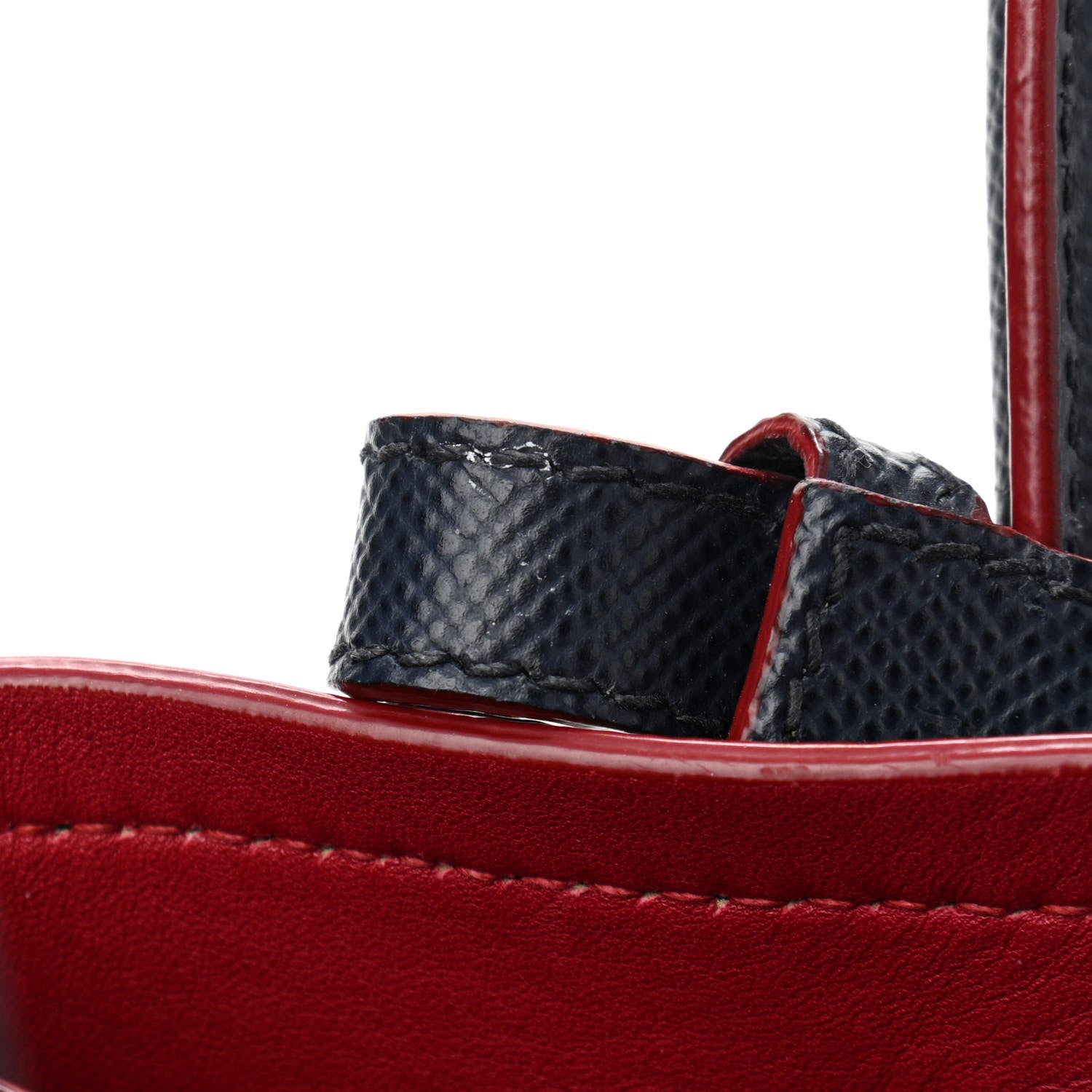 Prada Saffiano Cuir Small Double Bag Baltico Fuoco 11 of 11
