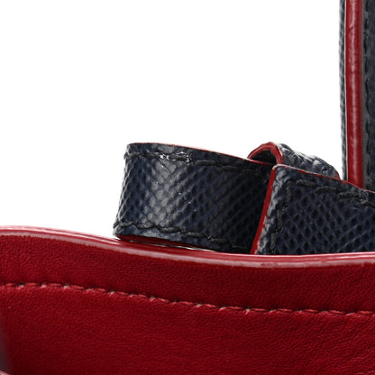 Prada Saffiano Cuir Small Double Bag Baltico Fuoco 11 of 11